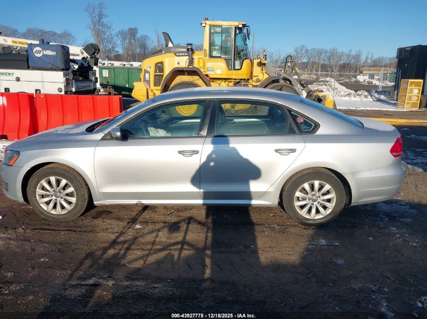 2013 Volkswagen Passat S VIN: 1VWAP7A3XDC130063 Lot: 43927778