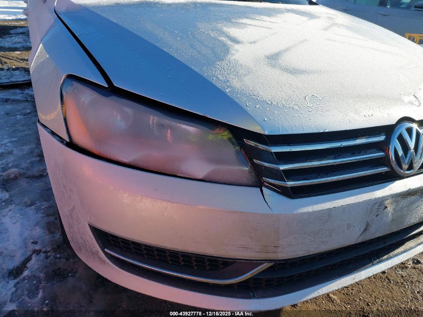 2013 Volkswagen Passat S VIN: 1VWAP7A3XDC130063 Lot: 43927778