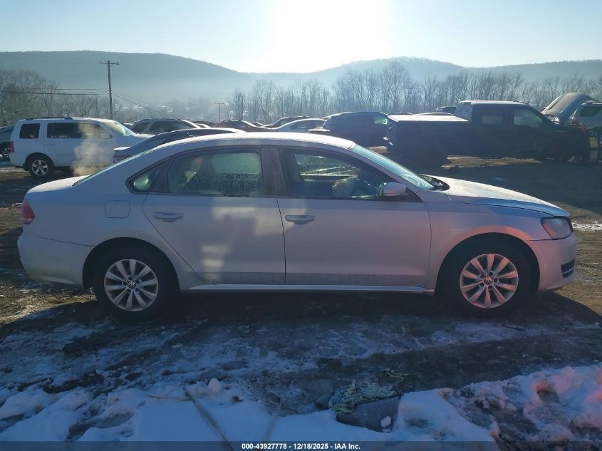 2013 Volkswagen Passat S VIN: 1VWAP7A3XDC130063 Lot: 43927778