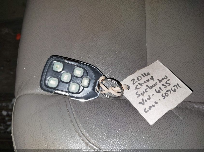 2016 Chevrolet Suburban Lt VIN: 1GNSKHKC7GR126135 Lot: 43927839