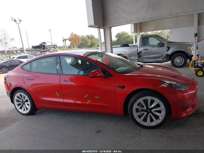 2023 Tesla Model 3 Rear-Wheel Drive VIN: 5YJ3E1EAXPF438378 Lot: 43927910