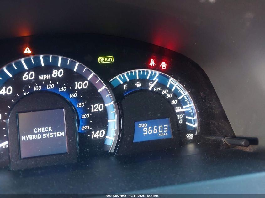 2013 Toyota Camry Hybrid Xle VIN: 4T1BD1FK3DU069125 Lot: 43927946