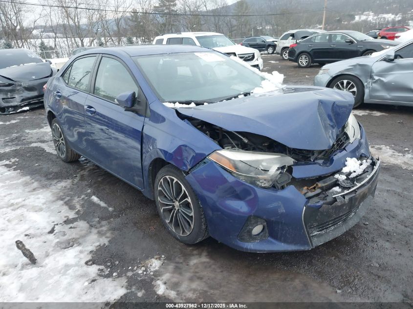 2015 Toyota Corolla S Plus VIN: 2T1BURHE7FC335255 Lot: 43927962