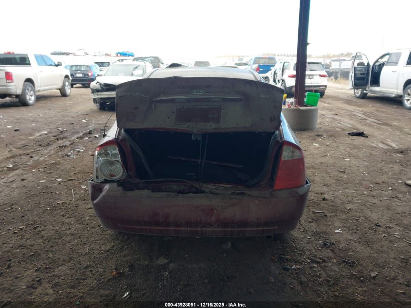 2006 Kia Spectra Ex/Lx/Sx VIN: KNAFE121065354892 Lot: 43928051