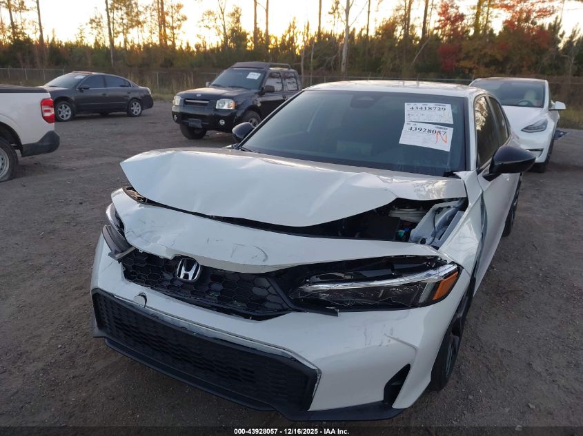 2025 Honda Civic Sport VIN: 2HGFE2F59SH553370 Lot: 43928057