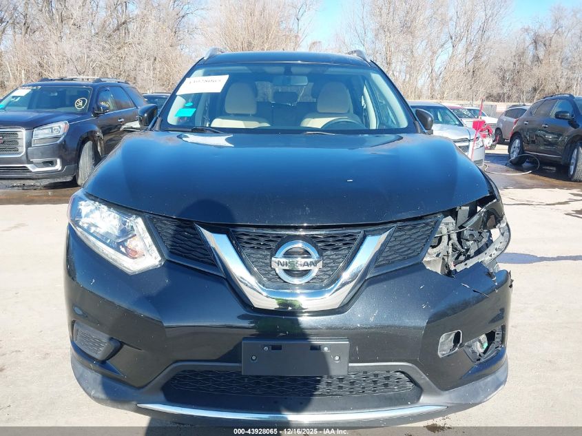 2016 Nissan Rogue S VIN: KNMAT2MV2GP715005 Lot: 43928065