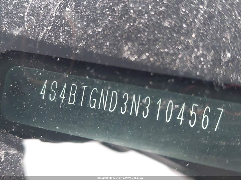 2022 Subaru Outback Limited Xt VIN: 4S4BTGND3N3104567 Lot: 43928085