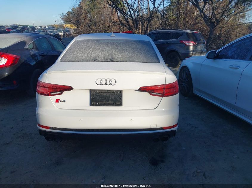 2018 Audi S4 3.0T Premium Plus VIN: WAUB4AF49JA138710 Lot: 43928087