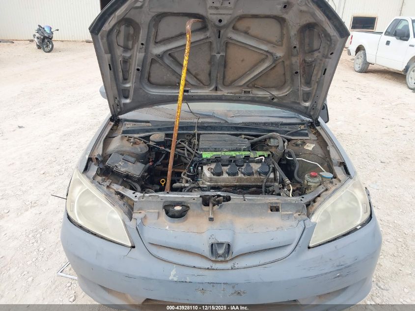 2005 Honda Civic Lx VIN: 2HGES16535H587615 Lot: 43928110