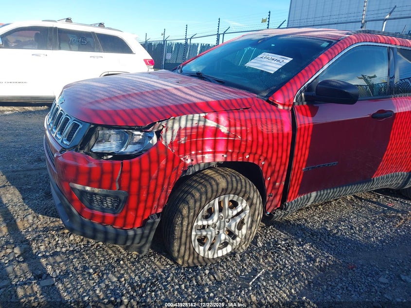 VIN 3C4NJCAB8KT636790 2019 JEEP COMPASS SPORT FWD