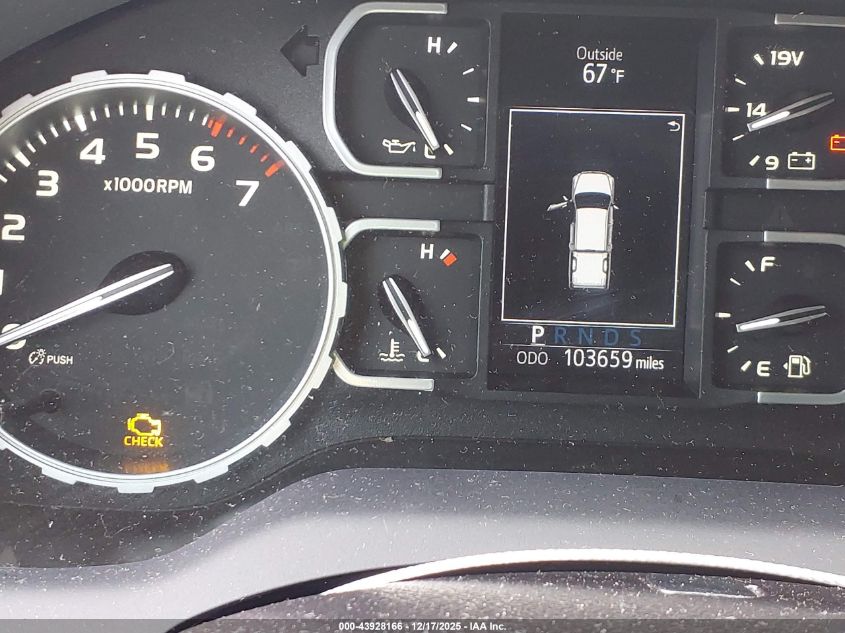 2019 Toyota Tundra Sr5 4.6L V8 VIN: 5TFEM5F10KX134881 Lot: 43928166