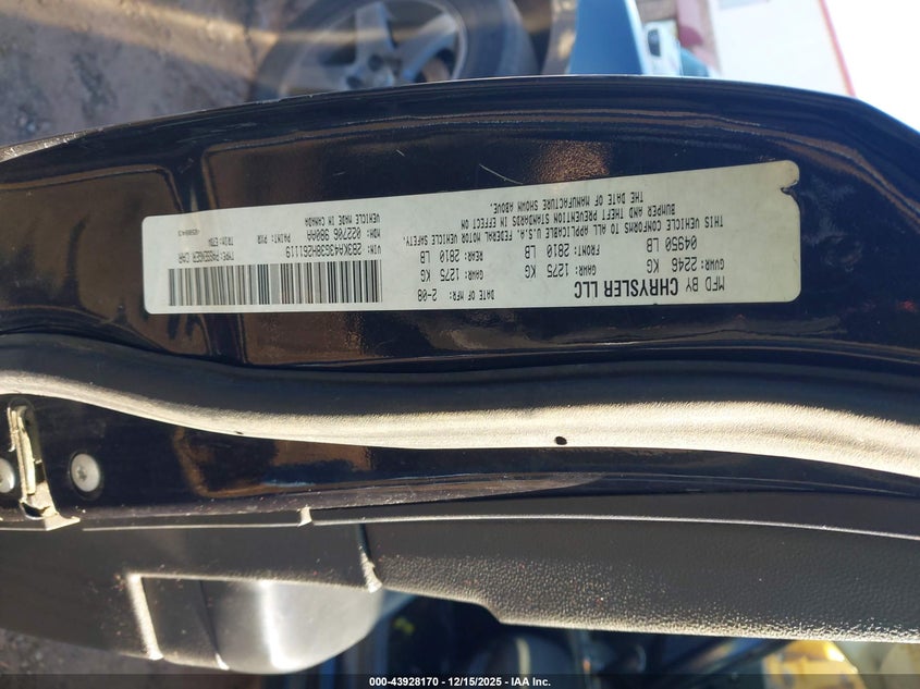 2B3KA43G38H261119 2008 DODGE CHARGER photo no. 9