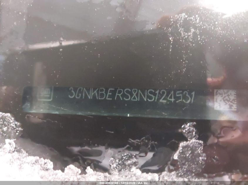 2022 Chevrolet Blazer Fwd Rs VIN: 3GNKBERS8NS124531 Lot: 43928185