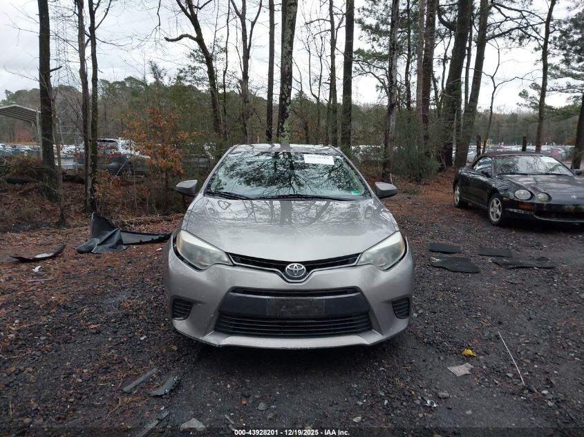 2015 Toyota Corolla Le VIN: 2T1BURHE8FC288592 Lot: 43928201