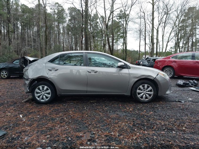 2015 Toyota Corolla Le VIN: 2T1BURHE8FC288592 Lot: 43928201