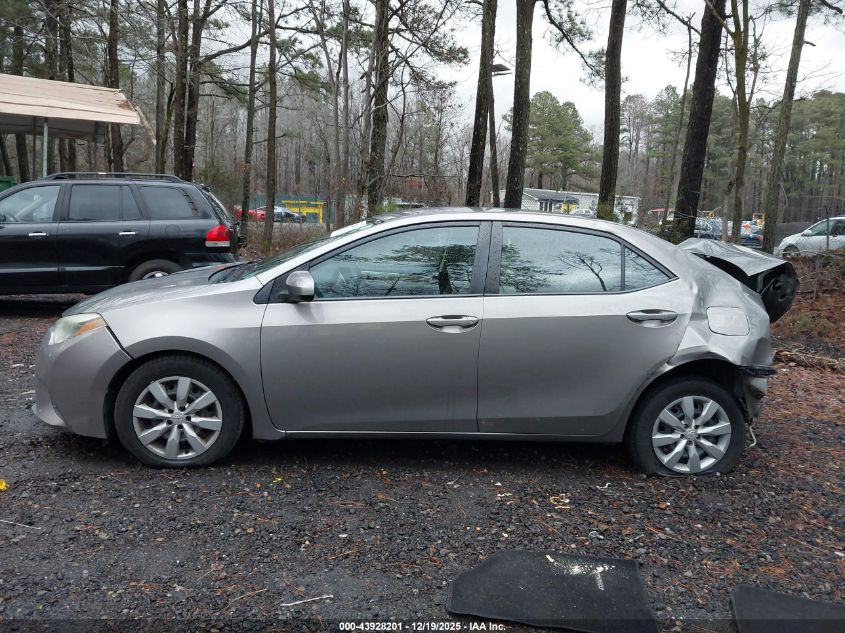 2015 Toyota Corolla Le VIN: 2T1BURHE8FC288592 Lot: 43928201