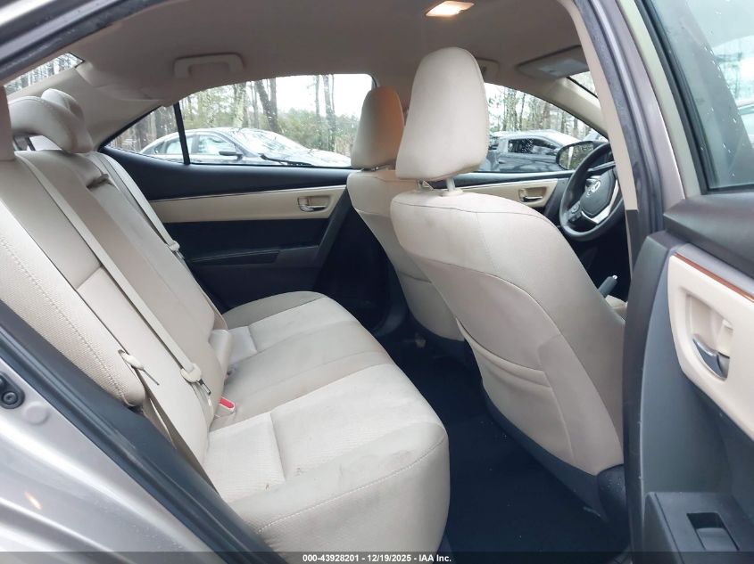 2015 Toyota Corolla Le VIN: 2T1BURHE8FC288592 Lot: 43928201