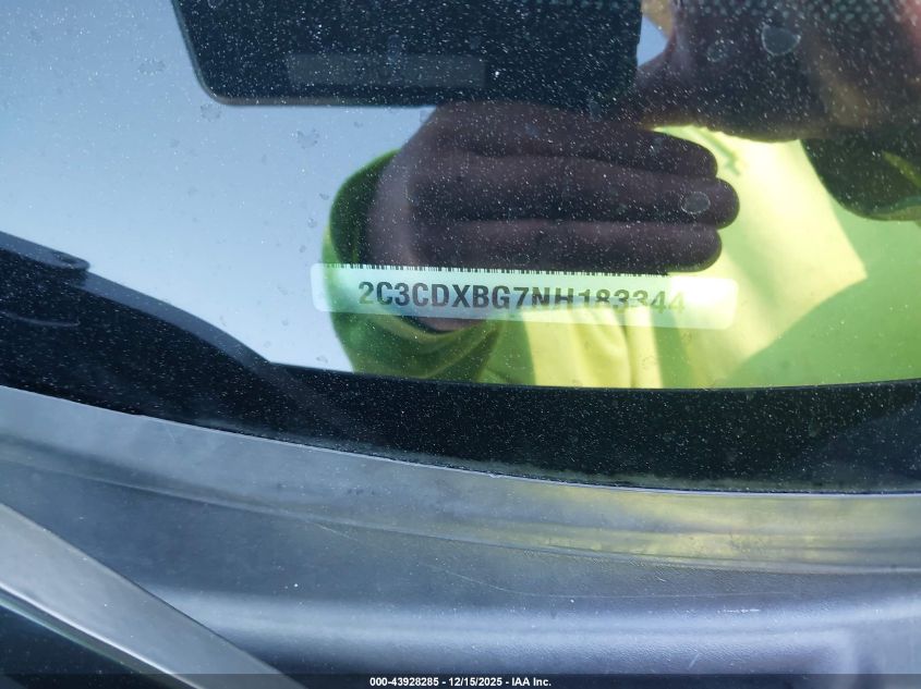 2022 Dodge Charger Sxt Rwd VIN: 2C3CDXBG7NH183344 Lot: 43928285