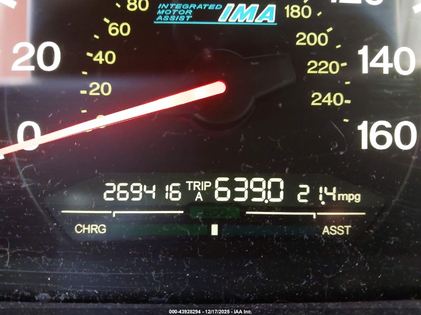 2005 Honda Accord Hybrid Ima VIN: JHMCN36425C007174 Lot: 43928294