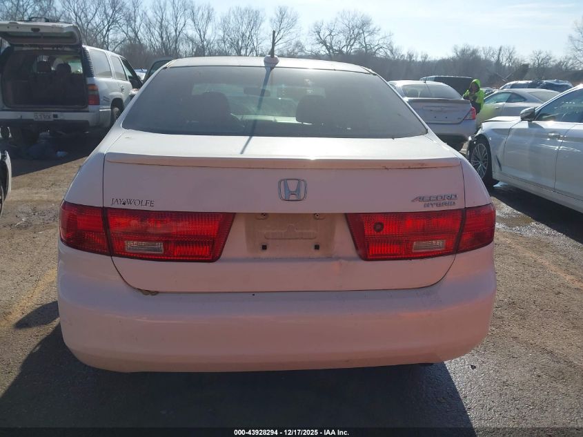 2005 Honda Accord Hybrid Ima VIN: JHMCN36425C007174 Lot: 43928294
