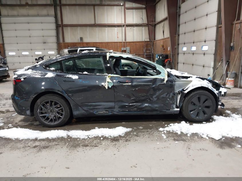 2025 Tesla Model 3 Long Range Rear-Wheel Drive VIN: 5YJ3E1EA0SF030030 Lot: 43928484