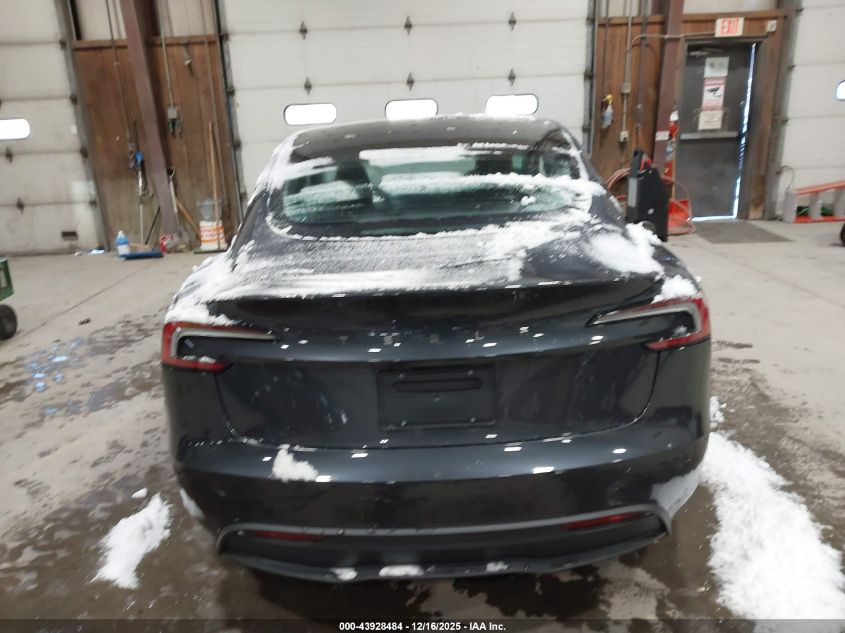 2025 Tesla Model 3 Long Range Rear-Wheel Drive VIN: 5YJ3E1EA0SF030030 Lot: 43928484