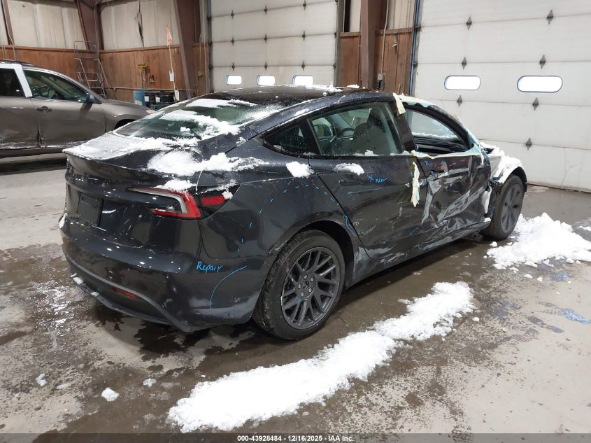 2025 Tesla Model 3 Long Range Rear-Wheel Drive VIN: 5YJ3E1EA0SF030030 Lot: 43928484