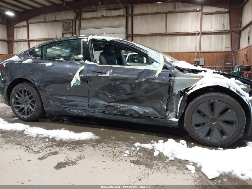 2025 Tesla Model 3 Long Range Rear-Wheel Drive VIN: 5YJ3E1EA0SF030030 Lot: 43928484