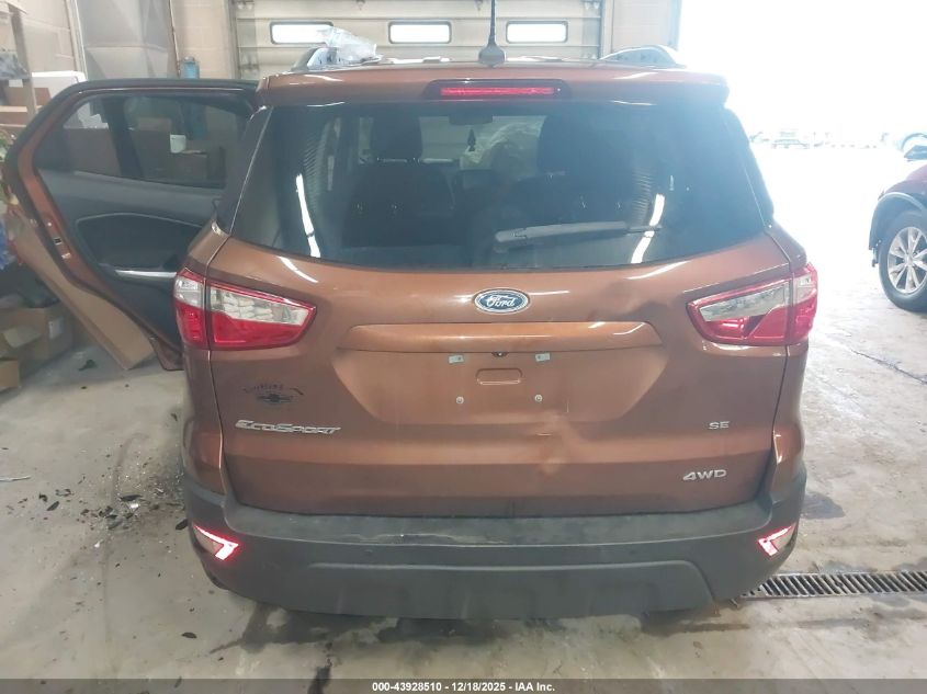 2019 Ford Ecosport Se VIN: MAJ6S3GL3KC272216 Lot: 43928510