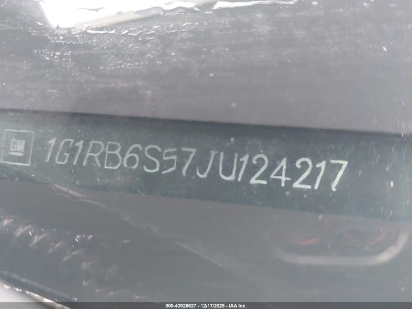 2018 Chevrolet Volt Premier VIN: 1G1RB6S57JU124217 Lot: 43928627