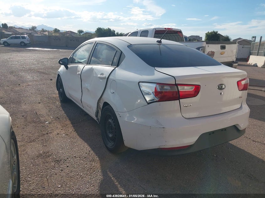 Vin: knadm4a39g6604950, lot: 44424268, kia rio lx 20163