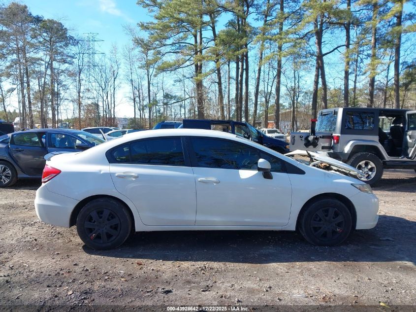 2013 Honda Civic Lx VIN: 19XFB2F50DE002749 Lot: 43928642