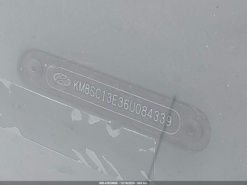 2006 Hyundai Santa Fe Gls/Limited VIN: KM8SC13E36U084339 Lot: 43928662