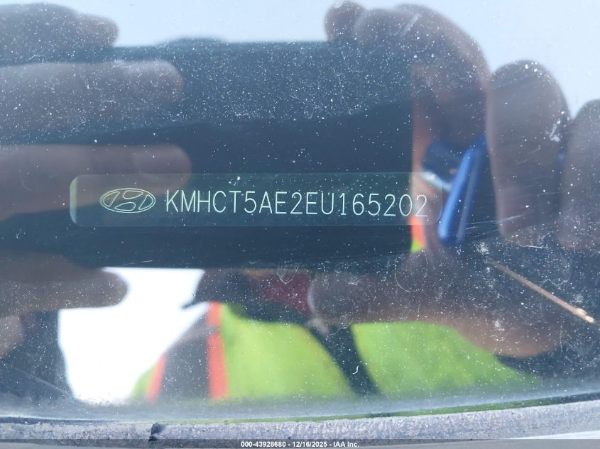 2014 Hyundai Accent Gs VIN: KMHCT5AE2EU165202 Lot: 43928680