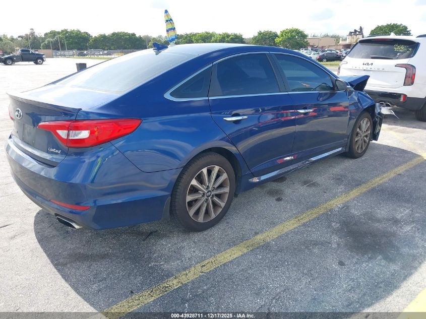 2017 Hyundai Sonata Limited VIN: 5NPE34AF2HH443725 Lot: 43928711