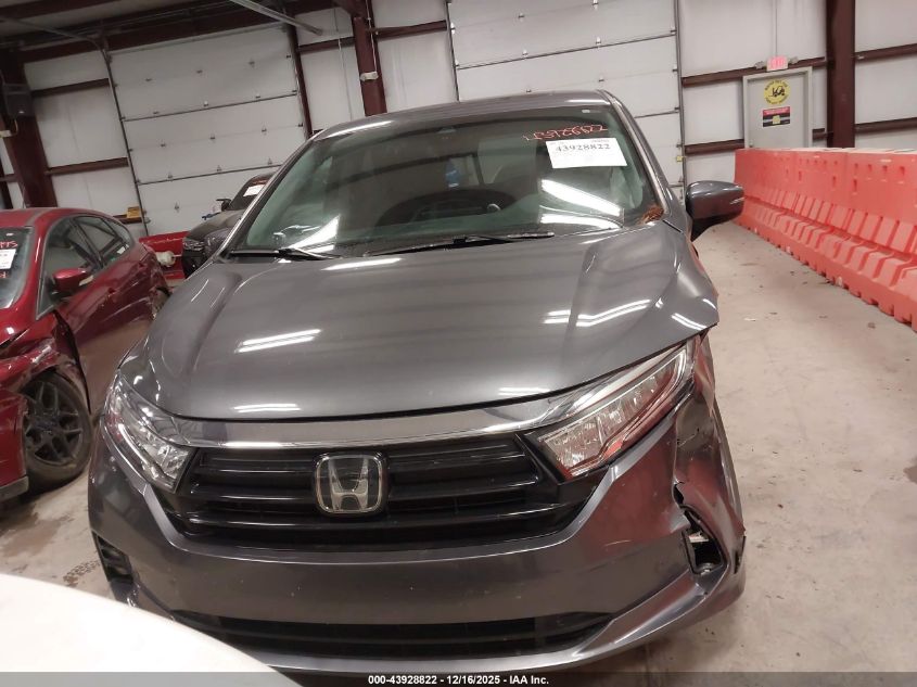 2022 Honda Odyssey Elite VIN: 5FNRL6H95NB064757 Lot: 43928822