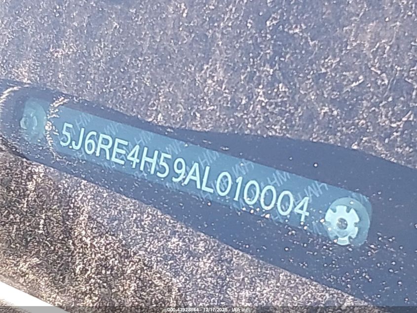 2010 Honda Cr-V Ex VIN: 5J6RE4H59AL010004 Lot: 43928864