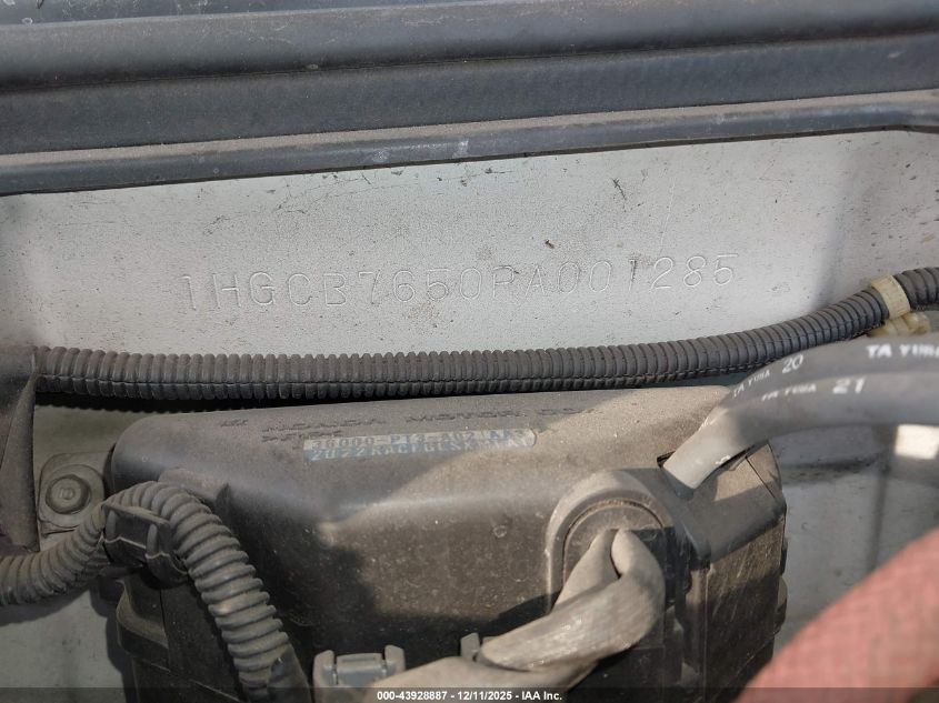 1993 Honda Accord Lx VIN: 1HGCB7650PA001285 Lot: 43928887