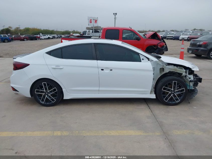 2019 Hyundai Elantra Sport VIN: KMHD04LBXKU843782 Lot: 43928891
