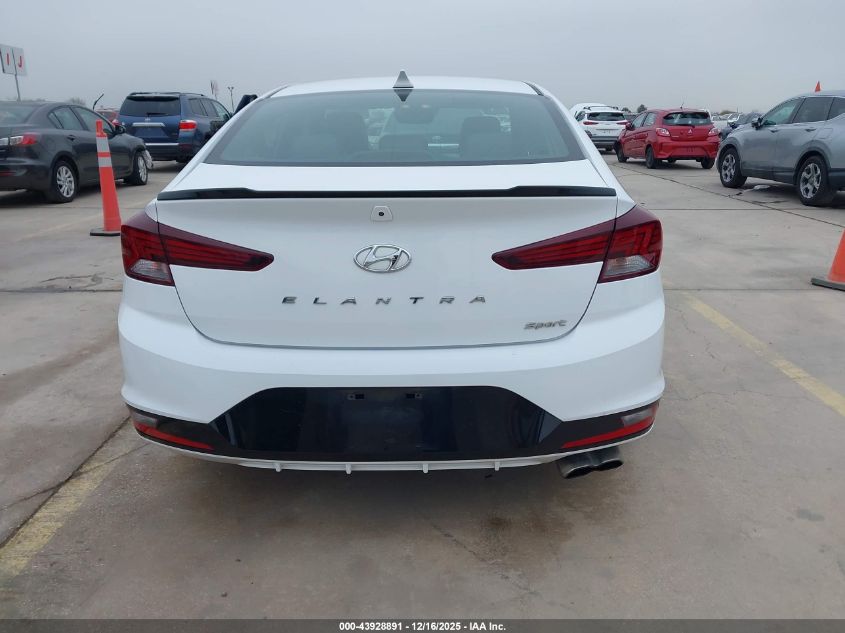 2019 Hyundai Elantra Sport VIN: KMHD04LBXKU843782 Lot: 43928891