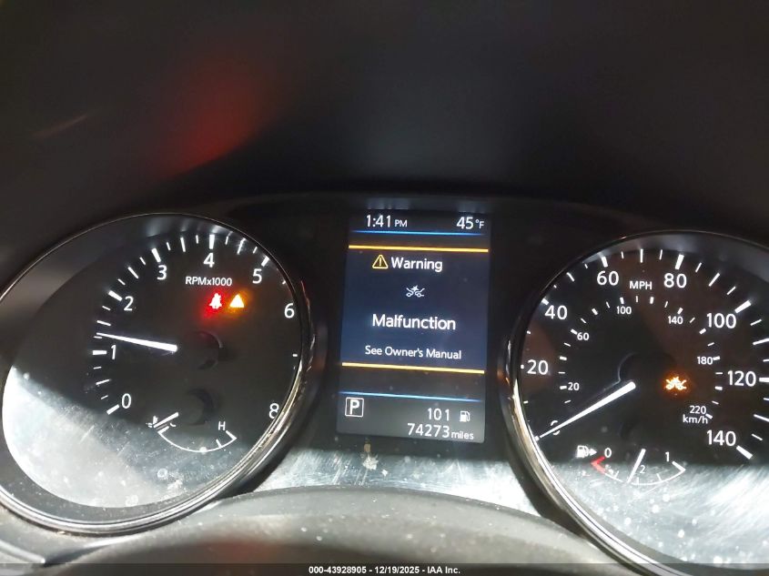 2018 Nissan Rogue Sl VIN: JN8AT2MV1JW319133 Lot: 43928905