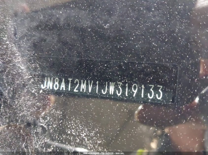 2018 Nissan Rogue Sl VIN: JN8AT2MV1JW319133 Lot: 43928905