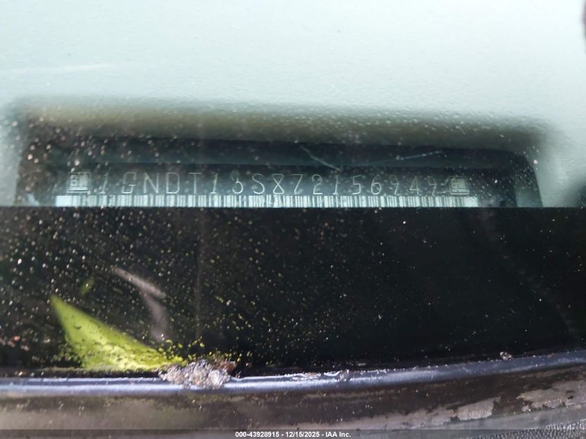 2007 Chevrolet Trailblazer Ls VIN: 1GNDT13S872156949 Lot: 43928915