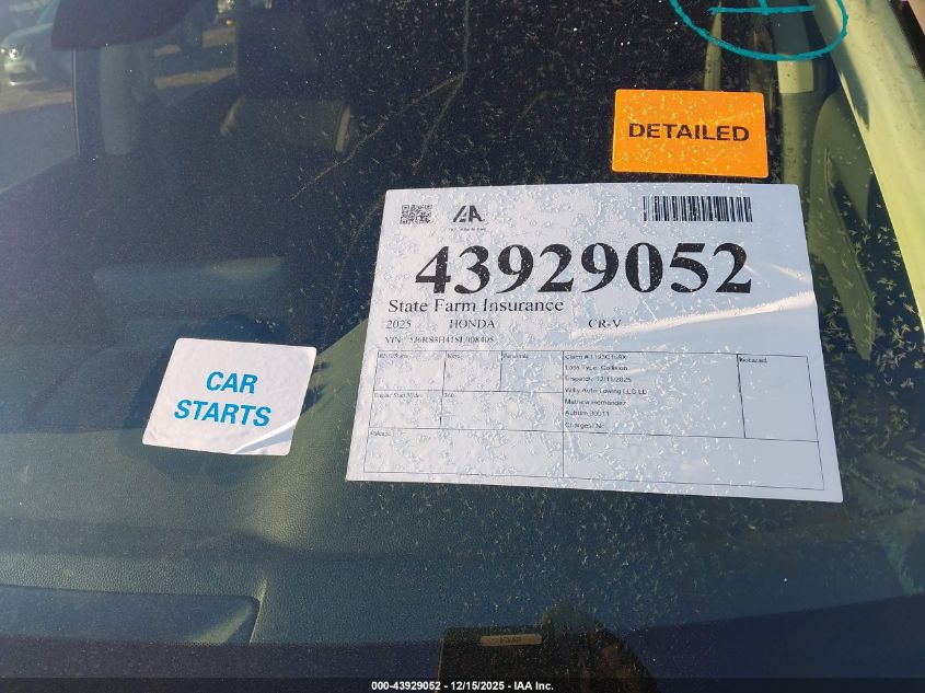 2025 Honda Cr-V Ex 2Wd VIN: 5J6RS3H41SL008405 Lot: 43929052