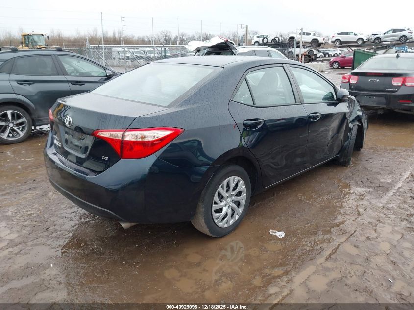2018 Toyota Corolla Le VIN: 2T1BURHE2JC982820 Lot: 43929096