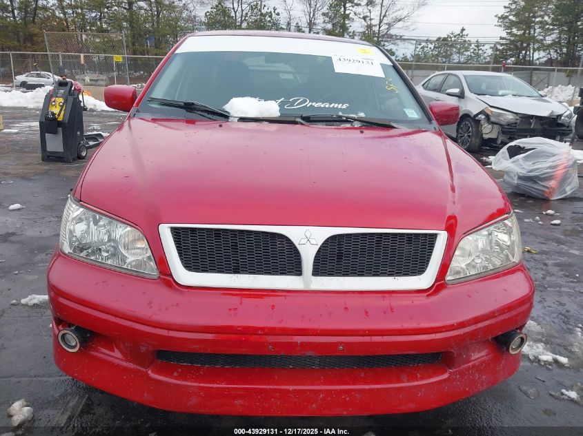2003 Mitsubishi Lancer Oz Rally VIN: JA3AJ86E43U012571 Lot: 43929131