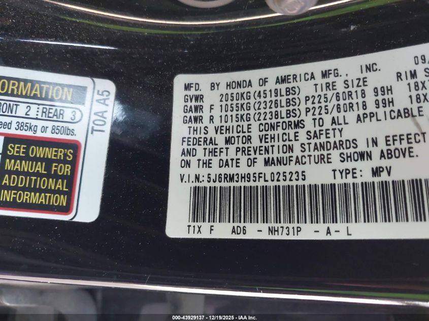 2015 Honda Civic Ex VIN: 19XFB2F87FE100738 Lot: 43929137