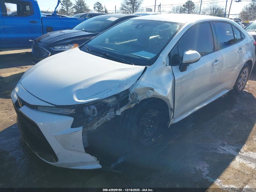 2021 Toyota Corolla Le VIN: JTDEPMAE1MJ136754 Lot: 43929150