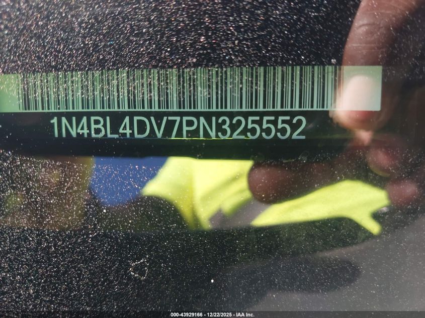 2023 Nissan Altima Sv Fwd VIN: 1N4BL4DV7PN325552 Lot: 43929166