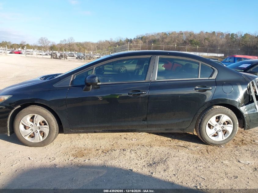 2013 Honda Civic Lx VIN: 19XFB2F58DE062715 Lot: 43929285